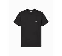 Man's Soft Modal Crew Neck T-Shirt Brown L Fitted FIT
