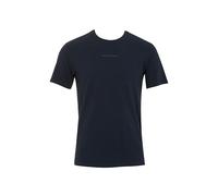 Man's Stretch Piquet Crew Neck T-Shirt Blue M Fitted FIT