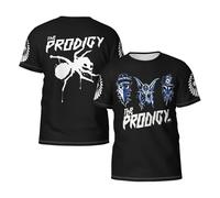 Man's The Ant Music Band-Prodigys-T-Shirts Casual Summer Tees Crewneck Short Sleeve Shirts with Multi-Side Prints Multicoloured L