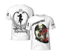 Man's Tull Rock Band Jethro T-Shirts Casual Summer Tees Crewneck Short Sleeve Shirts with Multi-Side Prints Multicoloured XXL