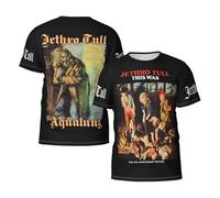 Man's Tull Rock Band Jethro T-Shirts Casual Summer Tees Crewneck Short Sleeve Shirts with Multi-Side Prints Multicoloured XXL