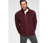Man's World Contrasting Collar Fleece Jacket Burgundy