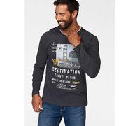 Man's World 'Destination' Long Sleeve Top Dark Blue