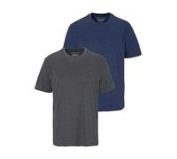 Man's World Pack of 2 Round-Neck T-Shirts Anthracite Marl / Blue Marl