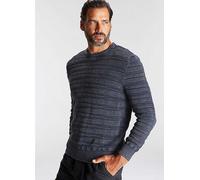Man's World Structured Round Neck Jumper Blue