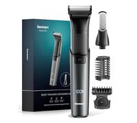 Manscape 2-in-1 Body Hair Trimmer & Beard Trimmer for Men, Kensen Electric Pubic Groin Shaver & Razor, Cordless Waterproof Male Grooming Kit for Limbs & TrunkIn & Timate & Facial Hair, 50 Times Usage