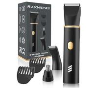 Manscape 3 in 1 Pubic & Body Hair Trimmer Men,IPX7 Waterproof，Rechargeable Pubic Hair Trimmer for Men with 2 Combs,Painless Body Trimmers Mens,Replaceable Ceramic Blade Heads,Wet & Dry
