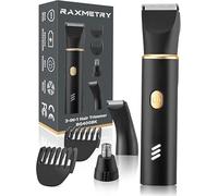 Manscape 3 in 1 Pubic & Body Hair Trimmer Men,IPX7 Waterproof,Rechargeable Pubic Hair Trimmer for Men with 2 Combs,Painless Body Trimmers Mens,Replaceable Ceramic Blade Heads,Wet & Dry