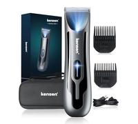 Manscape Body Hair Trimmer Men, KENSEN Electric Groin Hair Trimmer Rechargeable Body Groomer with Stored Case Private Parts & Pubic Hair Razor, IPX7 Waterproof Wet and Dry Electric Razor (Black)