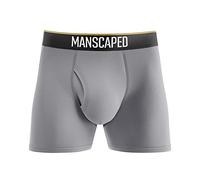 MANSCAPED® Boxers 2.0 Men’s Premium Anti-Chafe Athletic Performance Boxer Briefs, Ultra Soft and Tagless with The Jewel Pouch™ (Medium) Silver Fox