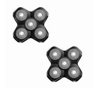 MANSCAPED Dome Shaver Replacement Blades, 5-Blade Magnetic Head, 2-Pack for Men Black