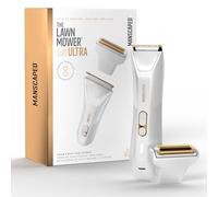 MANSCAPED® The Lawn Mower® 5.0 Ultra Men's & Women's Groin & Body Hair Trimmer - Dual-Head SkinSafe® Trimmer & Foil Blades, Waterproof Wet/Dry Groomer, USB-C Rechargeable with Travel Case, White