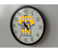 MANSFIELD TOWN 10 INCH (25cm) FOOTBALL WALL CLOCK - PERSONALISED FOOTBALL GIFTS - SELECT ANY PLAYER OR YOUR OWN NAME AND NUMBER TO BE PRINTED ONTO OUR FOOTBALL CLOCKS!