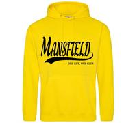 Mansfield Town Football Gift - Hoodie one Life one Club top Jumper Sweatshirt FC Present FH60 (Adult Small, Yellow)