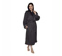 Mansfield Unisex Spa Microfiber Shimmer Lined Shawl Collar Robe - Grey - One Size