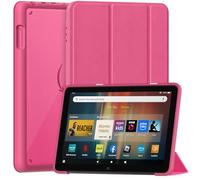 Mansiruyi Case for 8Tablet,Not Fits TCL Sony 8in Tablets,Slim Light Trifold Stand PU Case with Auto Sleep/Wake -Rasbarry Red