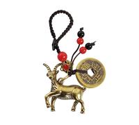 Mansiyuyee Brass Chinese Zodiac Goat Statue Keychain