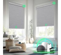 MANSNIX Motorized Blinds with Control cograded, Grey, 24" W x 72" H
