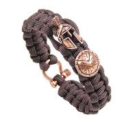 MansWill Unisex Casual Paracord Bracelet, Creative Emergency Sports Braided Wristband/Leisure Helmet + Shield Design Wrist Decor Kit for Men Women