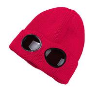 MansWill Unisex Wool Knitted Goggles Beanie, Warm Winter Stylish Hat Autumn Outdoor Sports Cap Fashion Womens Indoor Leisure Heat Keeper Ear Snow Cold Protector