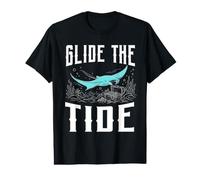 Manta Fish Glide The Tide Ocean Treasure Deep Sea Marine Value Graphic T-Shirt