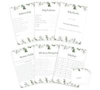 Manta Makes Baby Shower Games Pack of 6 Funny Games for Boy or Girl Parties (6 Game Set for 20 Players - 120 Cards Pack)