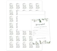 Manta Makes wedding invitations with envelopes, classic simple and elegant wedding invites with envelopes and stickers, wedding invitation cards (Eucalyptus 10 pack)