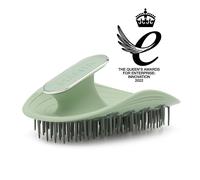 Manta Healthy De-tangling Hair Brush with Travel Pouch - GREEN