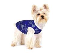 Manta Ray And Fish Cotton Pet T-Shirt Sleeveless Stretchy Puppy Tshirts Pet Vest Soft For Small Pets