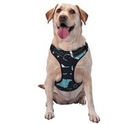 Manta Ray And Fish,Pet Harness,Adjustable Reflective Dog Harness,Pet Leash Vest,XL