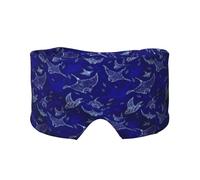 Manta Ray and Fish Print Sleep Eye and Ear Muffs Blocking for Home Office Camping Airplane Travel Nap Aid