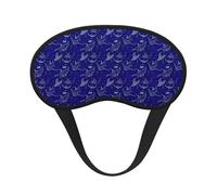 Manta Ray and Fish Print Unisex Washable Eye Mask Sleeping Light-Blocking Cover for Home Hotel Camping