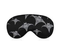 Manta Ray Fish Symmetrical Blackout Sleep Mask for Side Sleeper Soft Covers for Travel Essentials Nap