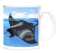 Manta Ray Mug - 11oz Ceramic Coffee Cup, Ocean Sea Life Gift for Marine Animal Lovers, Gift Mug for Sea Life Enthusiasts