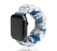 Manta Rays with Bubbles Watch Strap Fashion Scrunchies Stretchy | Soft Fabric Wristbands Compatible with iWatch Series 6 5 4 3 2 1