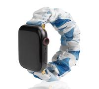 Manta Rays with Bubbles Watch Strap Fashion Scrunchies Stretchy | Soft Fabric Wristbands Compatible with iWatch Series 6 5 4 3 2 1