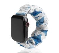 Manta Rays with Bubbles Watch Strap Fashion Scrunchies Stretchy | Soft Fabric Wristbands Compatible with iWatch Series 6 5 4 3 2 1