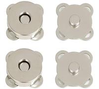 ManTangSun 12Sets Magnetic Snaps Closures Buttons 15mm Silver Magnetic Snap Closures for Purses,Clothes, Bags,Sewing on Plum Magnetic Snap for Fabric DIY Craft (Sliver)