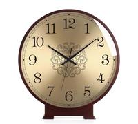 Mantel Clock 10 Inch Desk Clock Battery Operated Silent Wooden Grandfather Clock for Living Room Fireplace Office Table Shelf Home Décor Gift (A)
