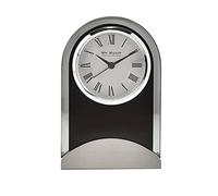 Mantel Clock Arched Glass & Aluminium Base Quartz by Wm Widdop W2912