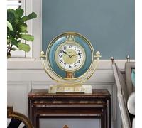 Mantel Clock Battery Operated - Vintage Silent Movement Table Clock for Living Room, Office Desk, Shelf & Home Décor - Perfect for Above Fireplace Mantel - Gold Finish
