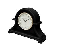 Mantel Clock Quartz Numbers Mantle Clock Arched Design Battery Operated Freestanding Decorative Retro Table Desk Bedside Shelf Fireplace Clock Analogue Vintage Home Living Room Kitchen Office (Black)