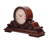 Mantel Clocks Battery OperatedSilent Wood Table Clock with Chimes On The Hour Solid Wooden Shelf Decorative Chiming