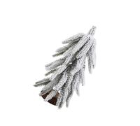 Mantel Display Cedar Tree Decor with Snow-Dusted Branches and Wood-Look Base for Christmas Tabletop Shelf Styling Tabletop Christmas Tree Decor Cedar Snow Dusted Holiday Artificial Wood Base Mantel