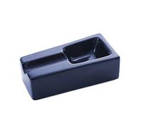 Mantello Cigars Cobalt Blue Ceramic Cigar Ashtray for Patio/Outdoor Use