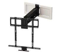 MantelMount MM540 - Above Fireplace Pull Down TV Mount for 40" to 80" Screen TVs to 90 lbs, with Patented auto-straightening, Adjustable Stops, Heat Sensor Handles & Paintable Covers