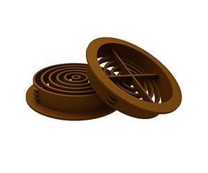 Manthorpe 50 x Golden Oak, Tan Plastic 70mm Round Soffit Air Vents, Push in Roof Disc