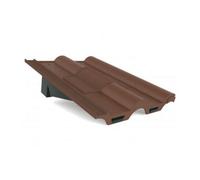 Manthorpe Brown Double Roman Tile Vent With Adaptor Kit For Concrete Tile Roofs