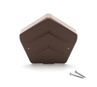 Manthorpe Dry Verge Ridge End Cap with Free Fixing Screws - Brown - Square