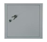 Manthorpe GL131F Lockable Fir Access Panel - 1 Hour Fire Protection, 300x300mm, White Plastic, Concealed Hinges - Wall or Ceiling Access Hatch